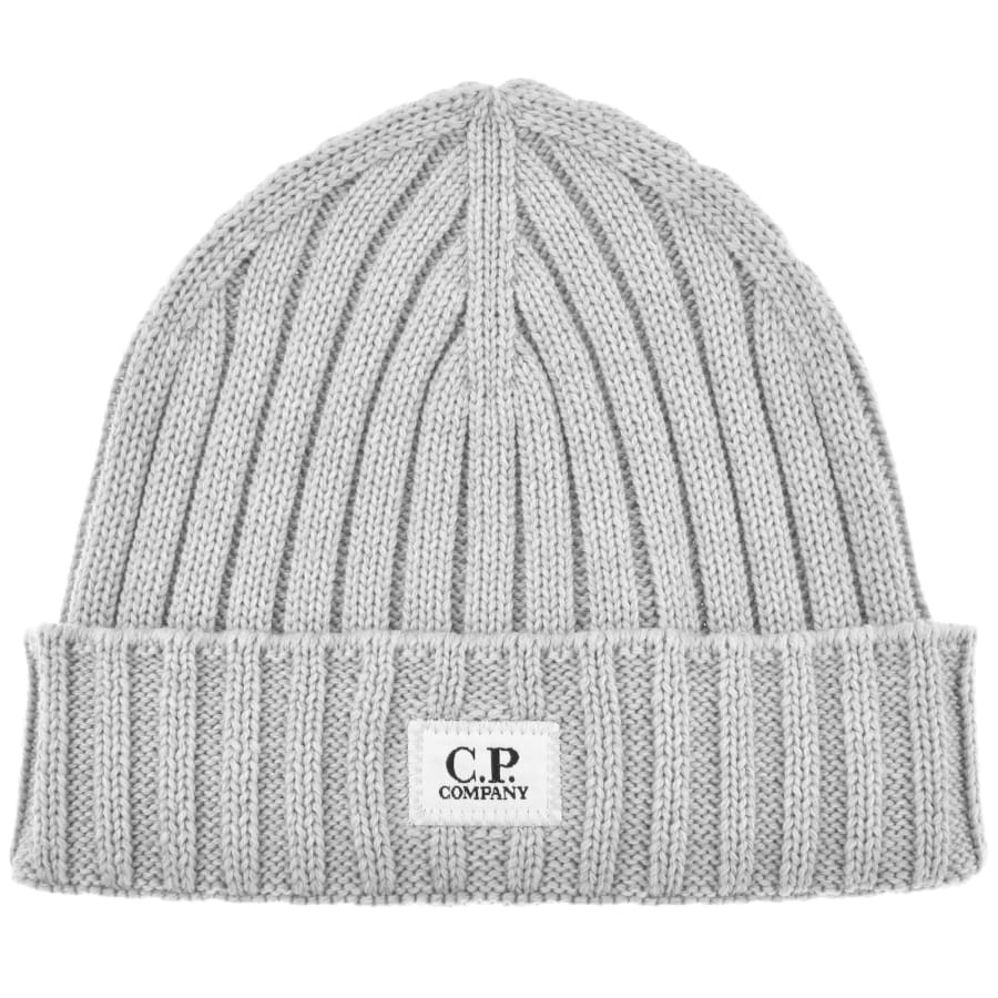 CP Company Merino Wool Beanie Hat Grey Mainline Menswear Ireland